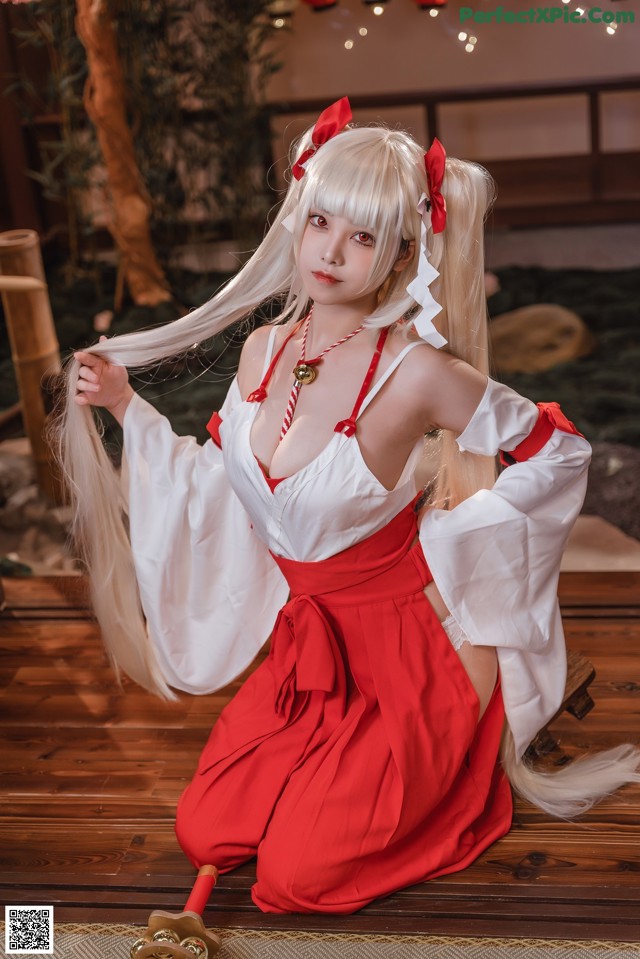 蜜汁猫裘 Cosplay 可畏巫女 No.474457